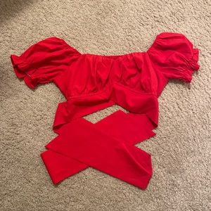 Red shein top
